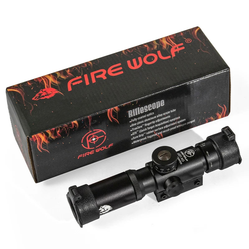 Fire Wolf SS2 4x21 Tactical Rifle Scope - 11mm Rail Mount for Hunting & Air Rifles - Precision Optics for Outdoor Shooting & Target Practice
