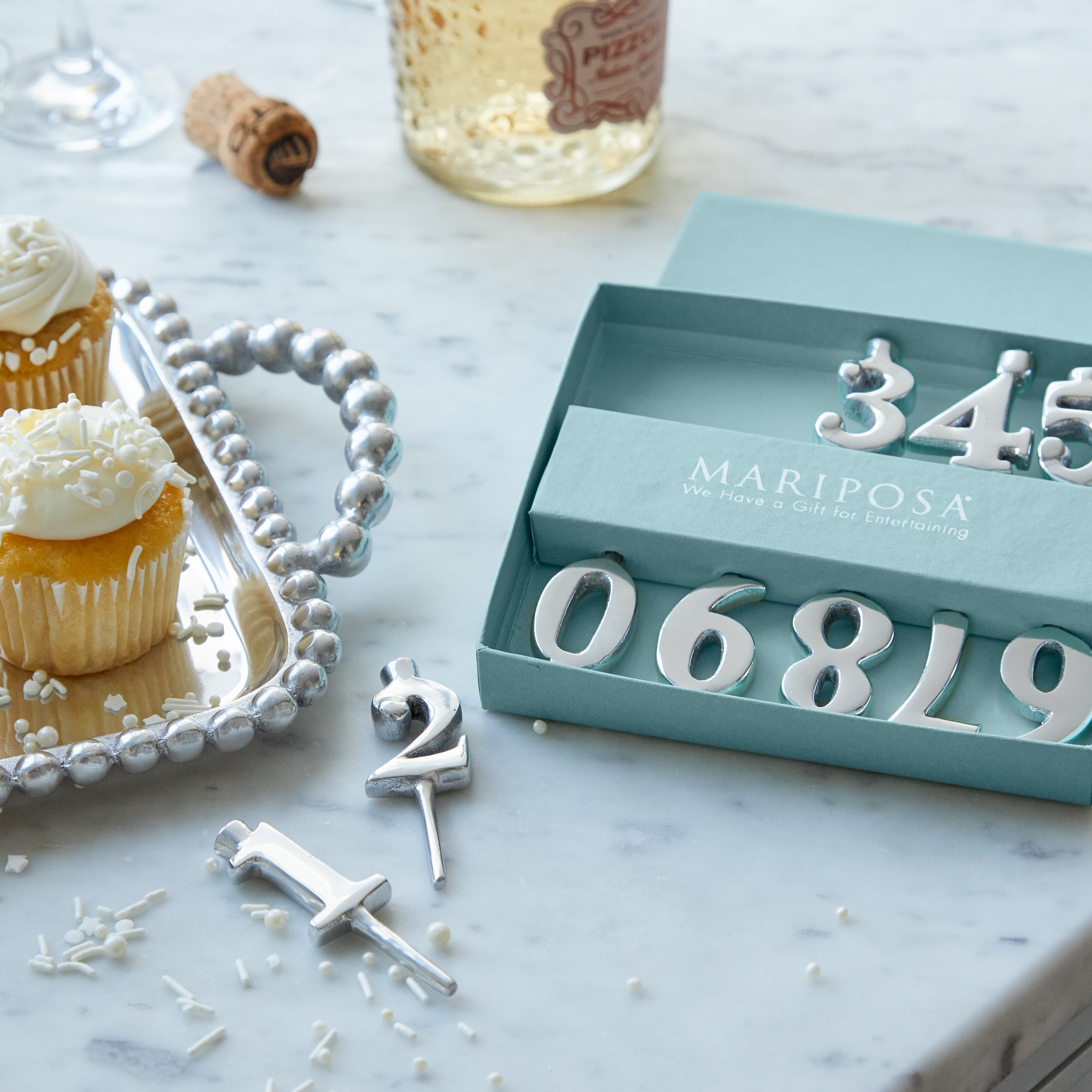 Elegant Number Candle Holders Set - Birthday Party Decorations, Wedding Centerpieces & Home Decor Accessories