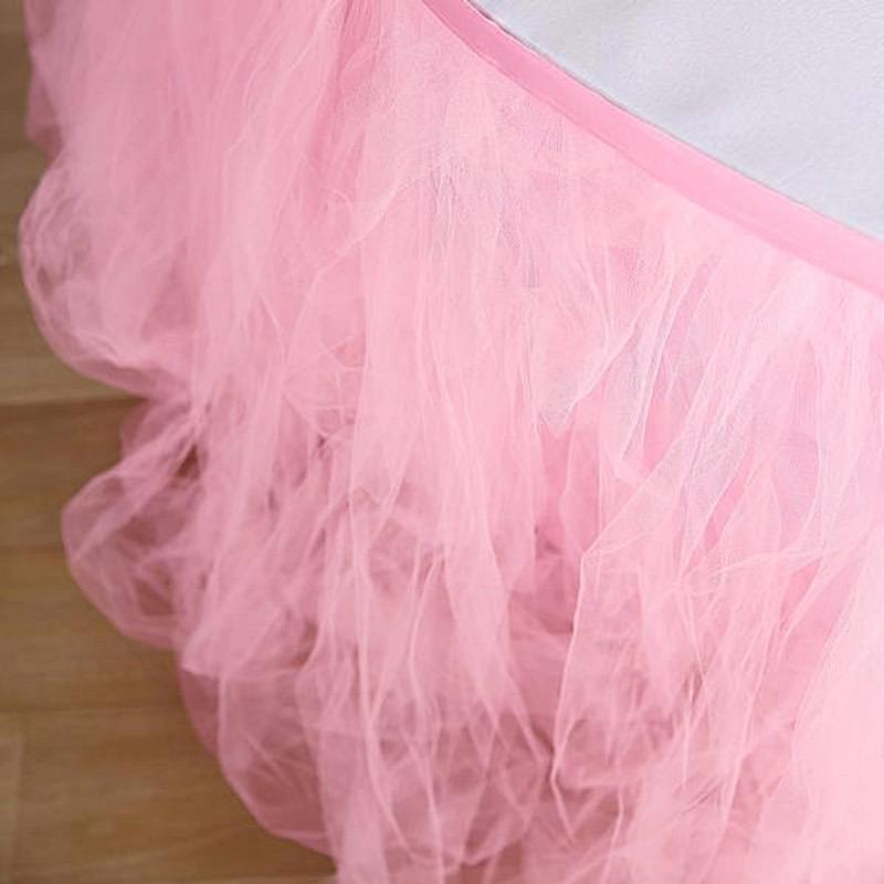 Elegant Multi-Layer Tulle Table Skirt for Weddings, Parties & Events - Decorative Table Covering for Banquet, Birthday & Special Occasions