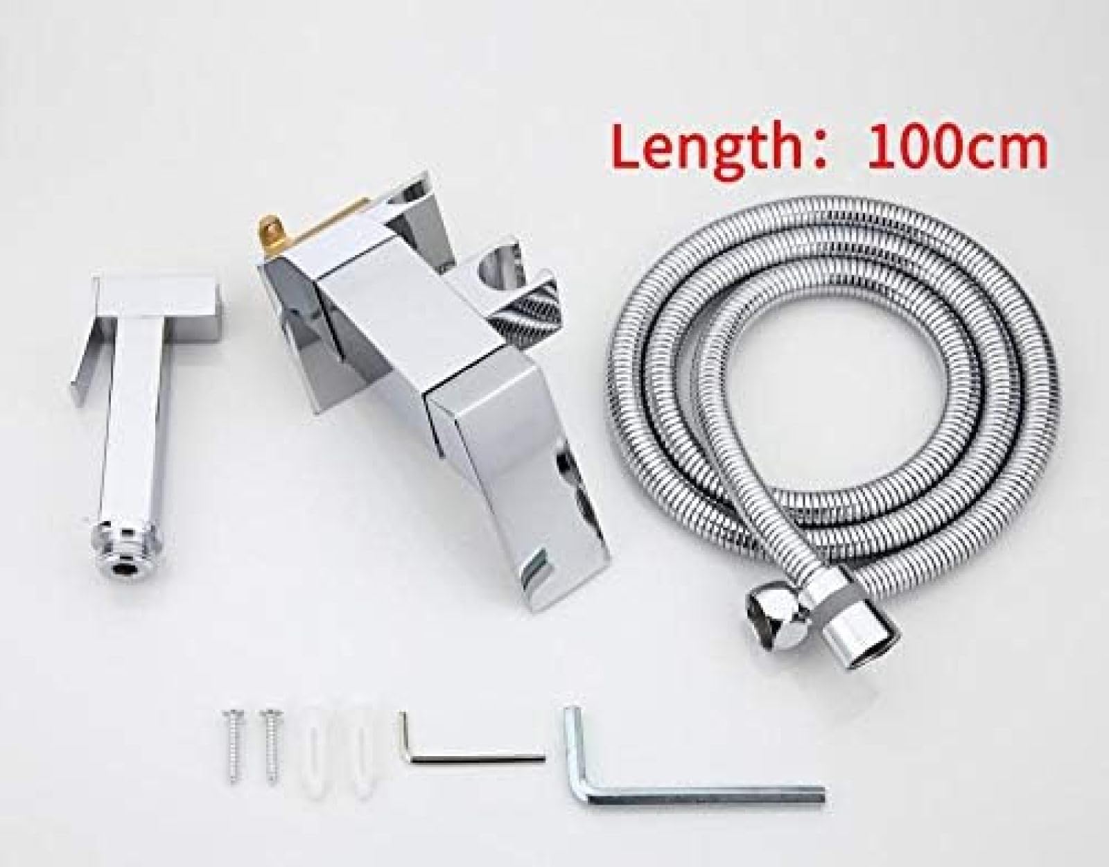 Premium Brass Kitchen Faucet with Square Shower Spray - Hot & Cold Water Mixer Tap for Hygienic Muslim Washing - Perfect for Modern Homes, Restaurants, and Halal Food Preparation Areas