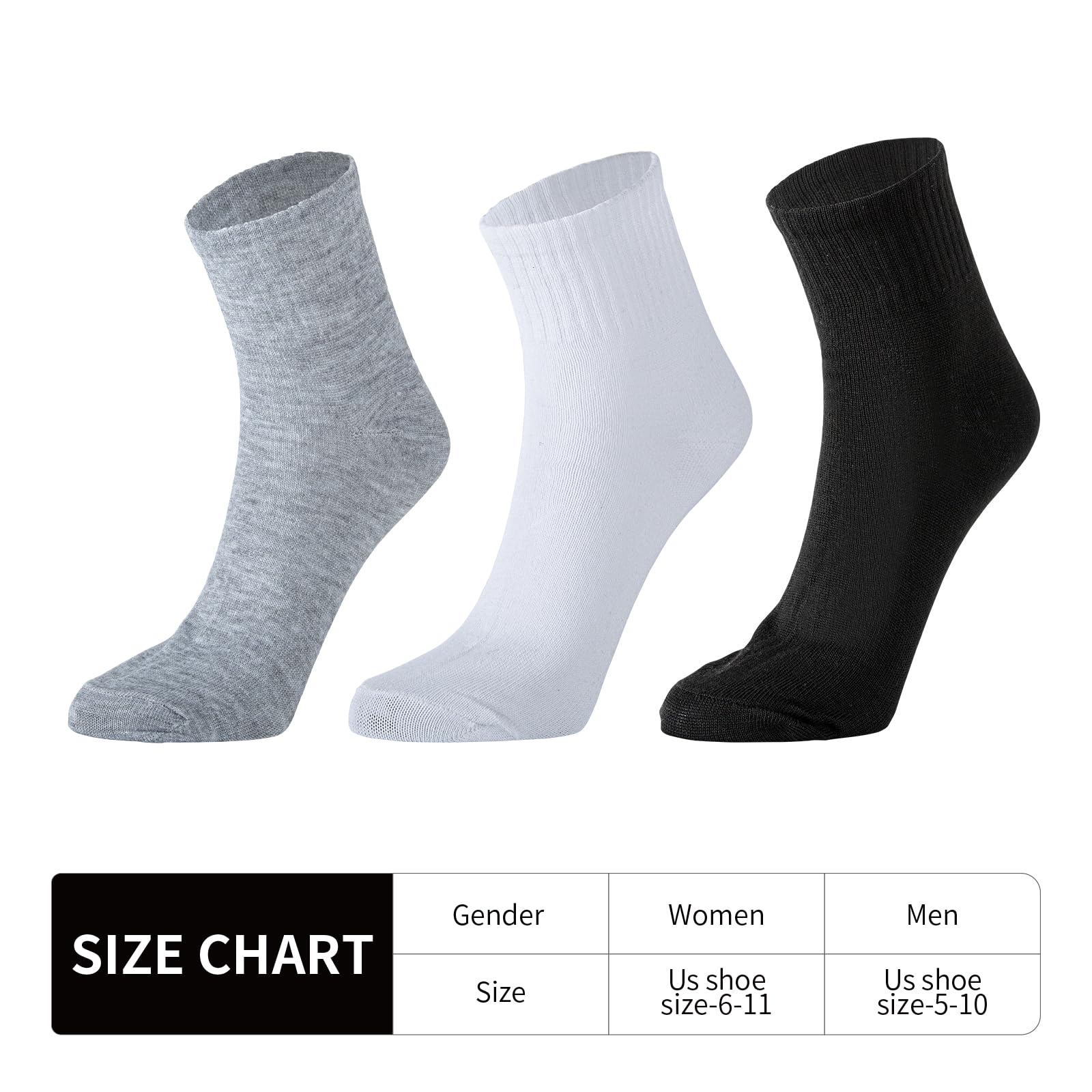 180 Pairs Bulk Athletic Socks for Men & Women - Moisture Wicking Sports Socks for Running, Gym & Casual Wear