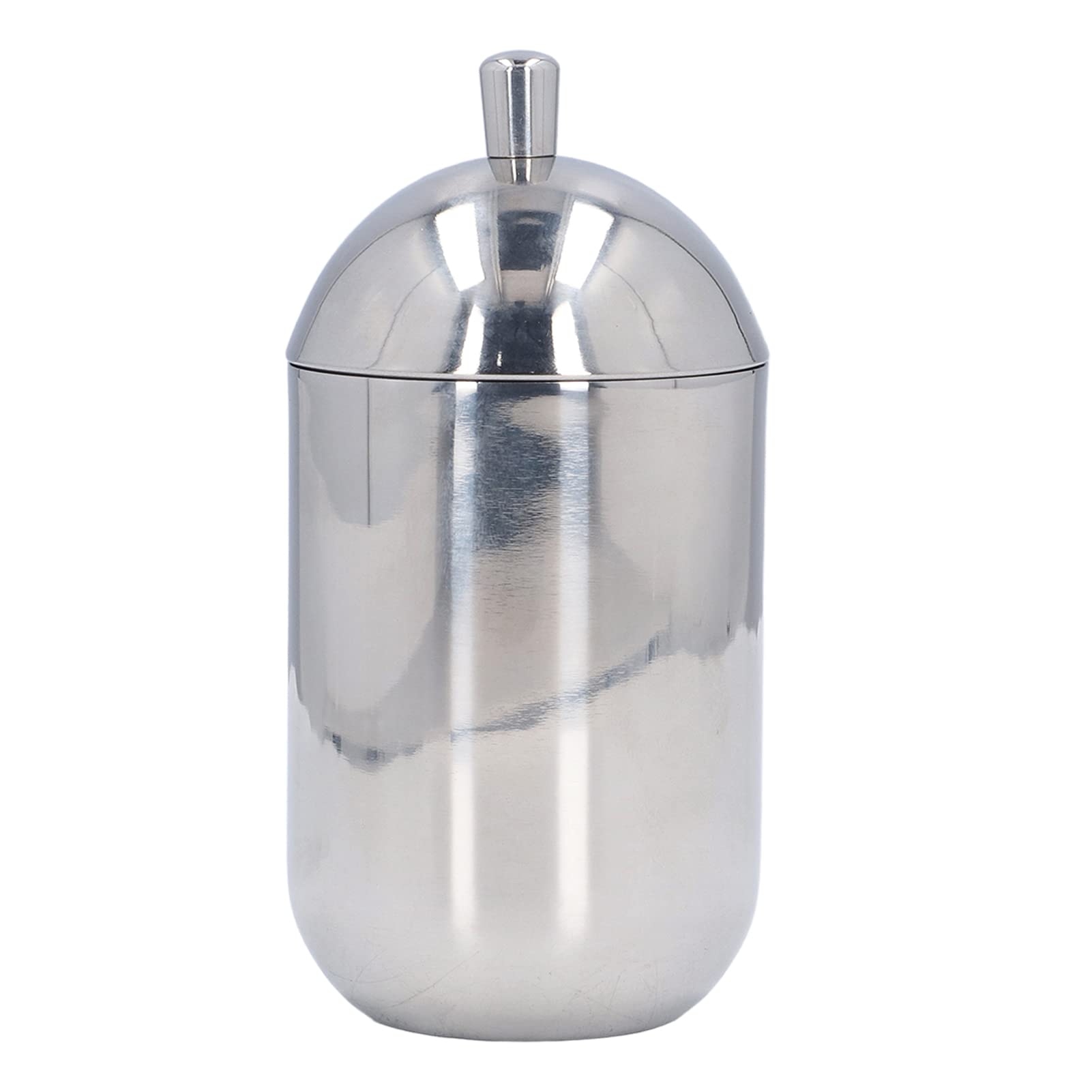 Premium Stainless Steel Cotton Swab Holder with Lid - Dustproof Luxury Storage Box for Home, Travel & Makeup Organization | Elegant Bathroom & Vanity Accessory