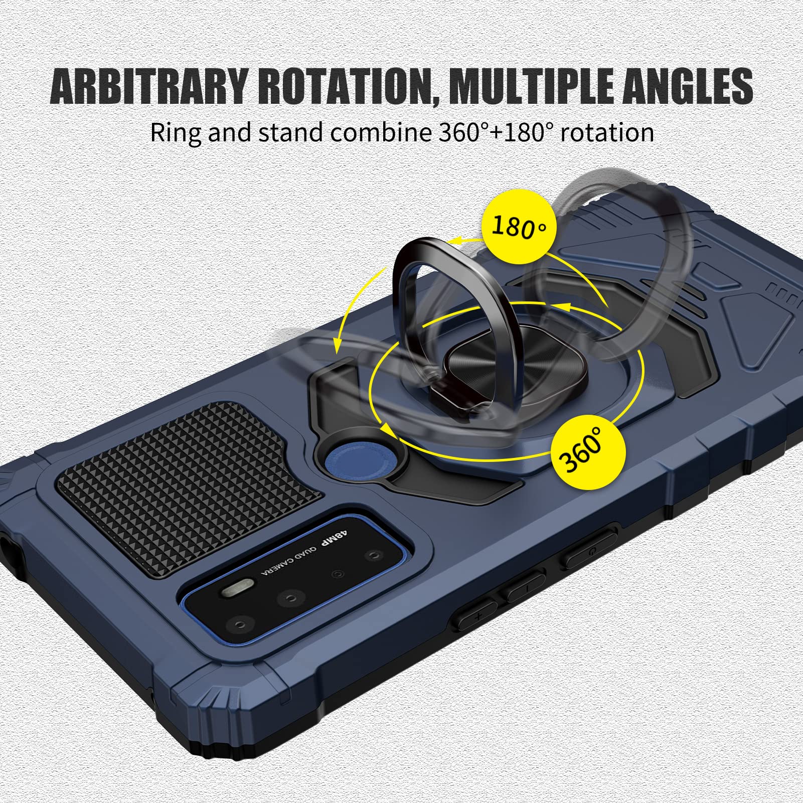 Ailiber Heavy Duty Magnetic Phone Case with Screen Protector & Kickstand for AT&T Radiant Max 5G 6.8
