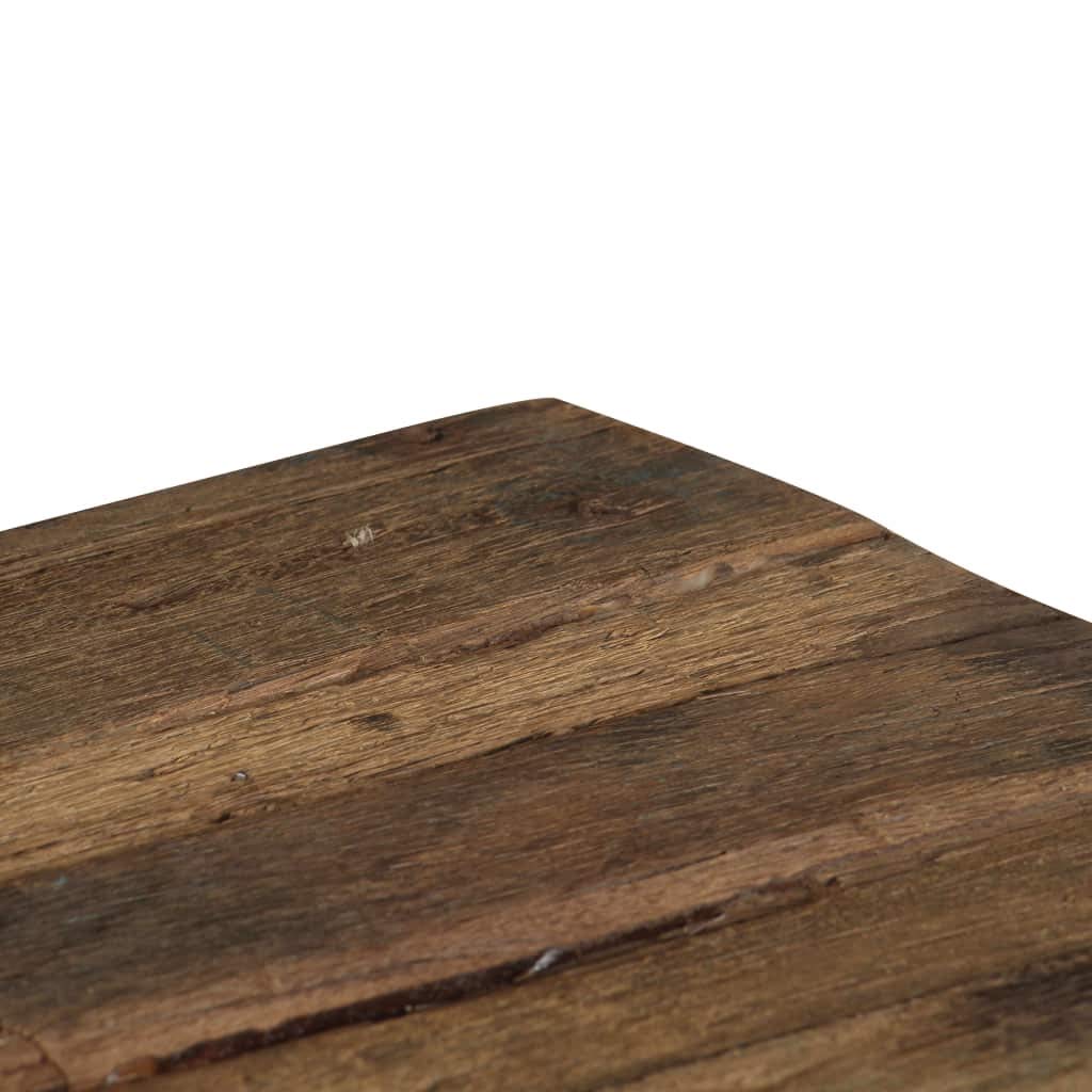 Solid Wood Coffee Table - Reclaimed Wood & Steel Industrial Style - 43.3