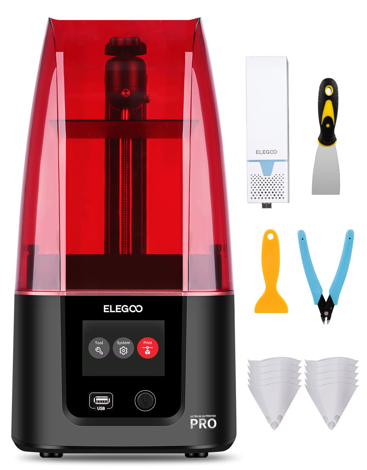 ELEGOO Mars 3 Pro 4K Mono LCD Resin 3D Printer with Odor Reduction | 6.6