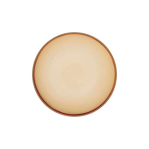16-Piece Brown Dinnerware Set for 4 - Farmhouse Style Round Plates & Bowls - Dishwasher & Microwave Safe - Perfect for Casual Dining, Family Meals & Entertaining