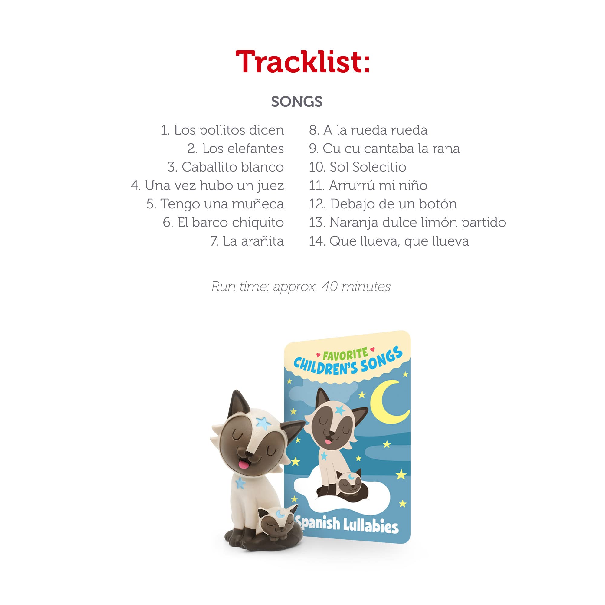 Tonies Spanish Lullabies Audio Toy Figurine - Interactive Learning & Bedtime Stories for Kids | Perfect for Playtime, Language Learning & Soothing Baby Sleep