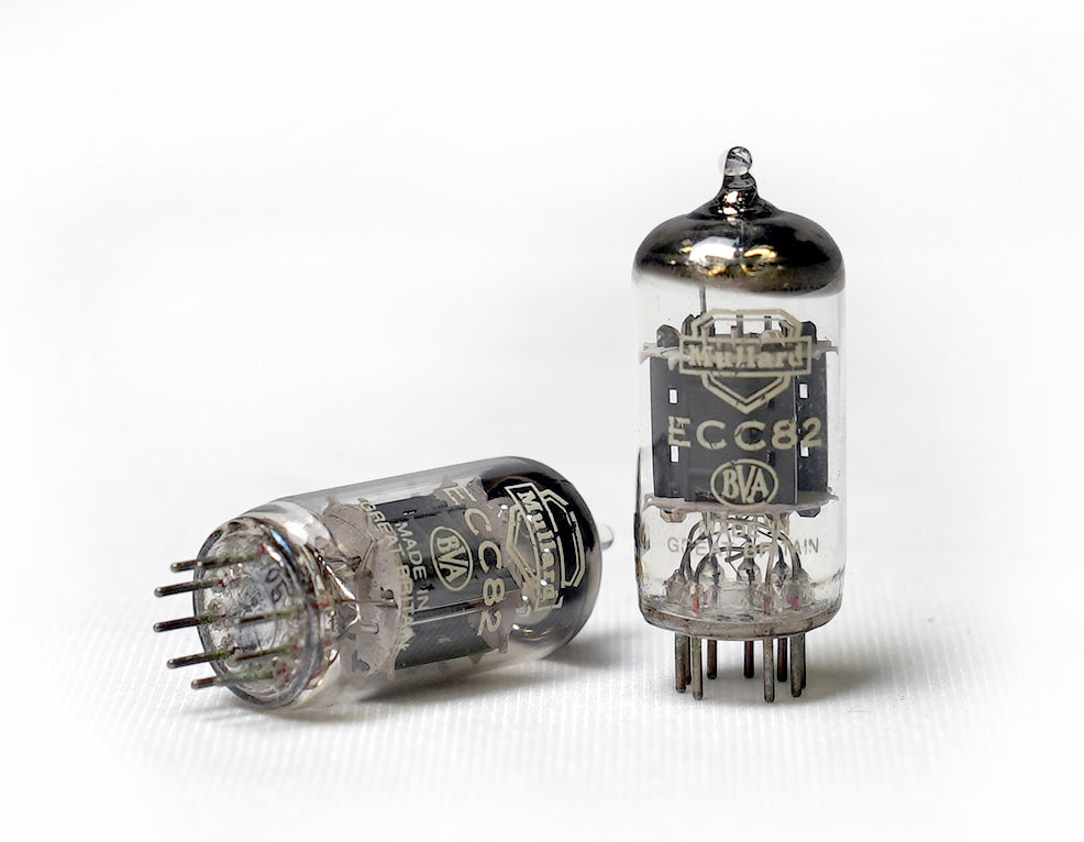 Mullard ECC82 12AU7 Vacuum Tube - Special Low Microphony with U-Shaped Support Rod for Audiophile Hi-Fi Systems & Guitar Amps