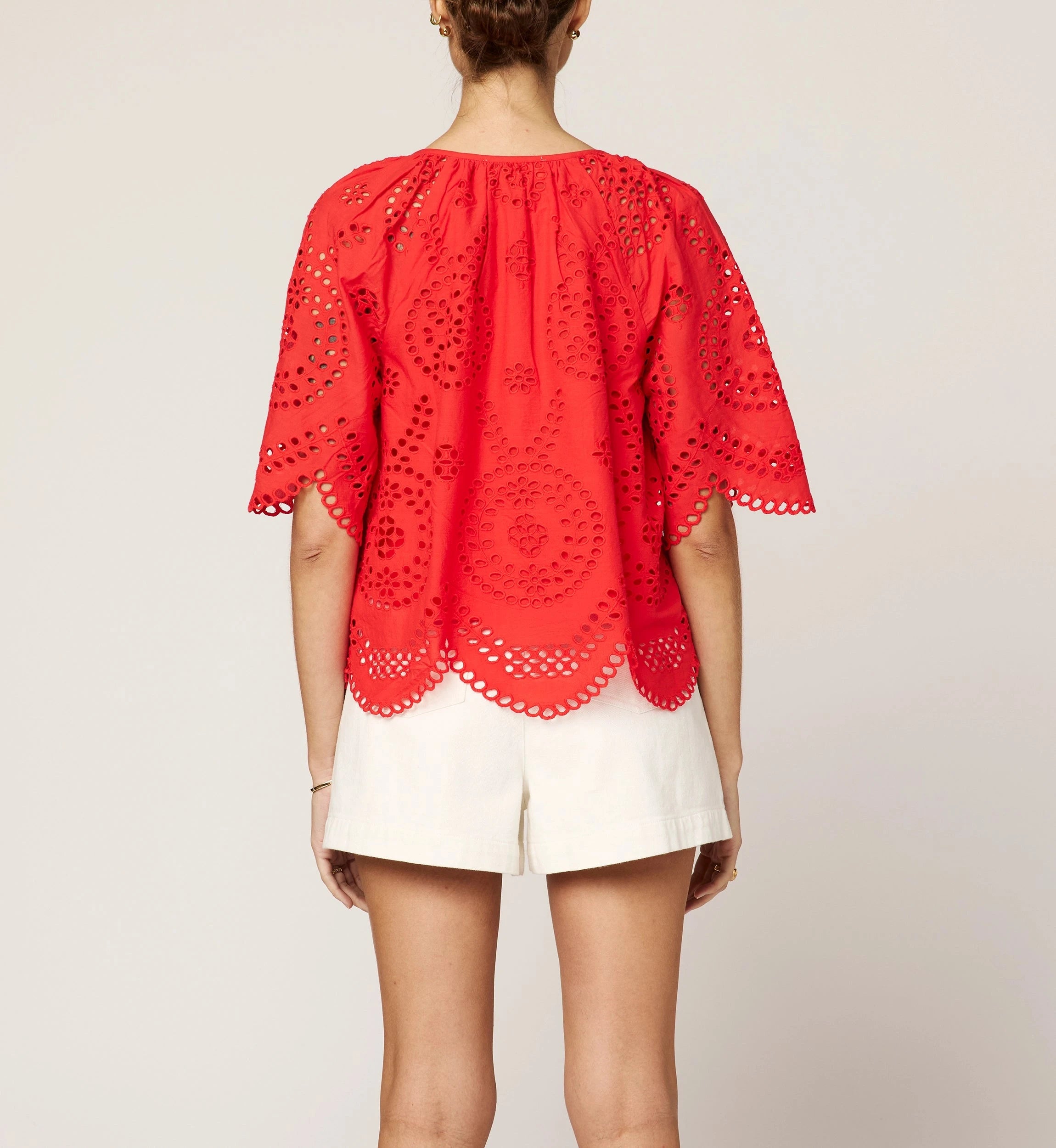 Lulu Blouse Women's Fashion Top | Poppy Red Color | Perfect for Office Wear, Date Night & Casual Outfits