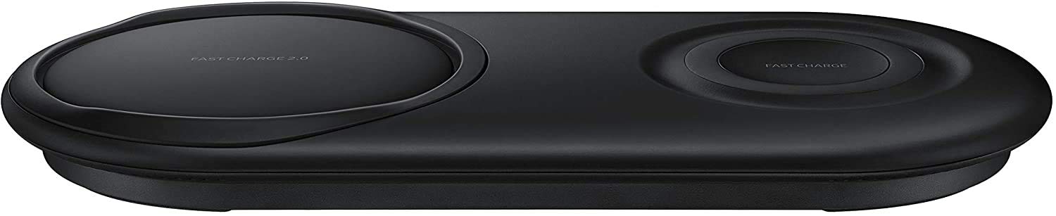 SAMSUNG Wireless Charger DUO Pad - Fast Charging 2.0 for iPhone & Galaxy - Dual Phone Charging Station - US Version with Warranty (Black) - Perfect for Home, Office & Travel