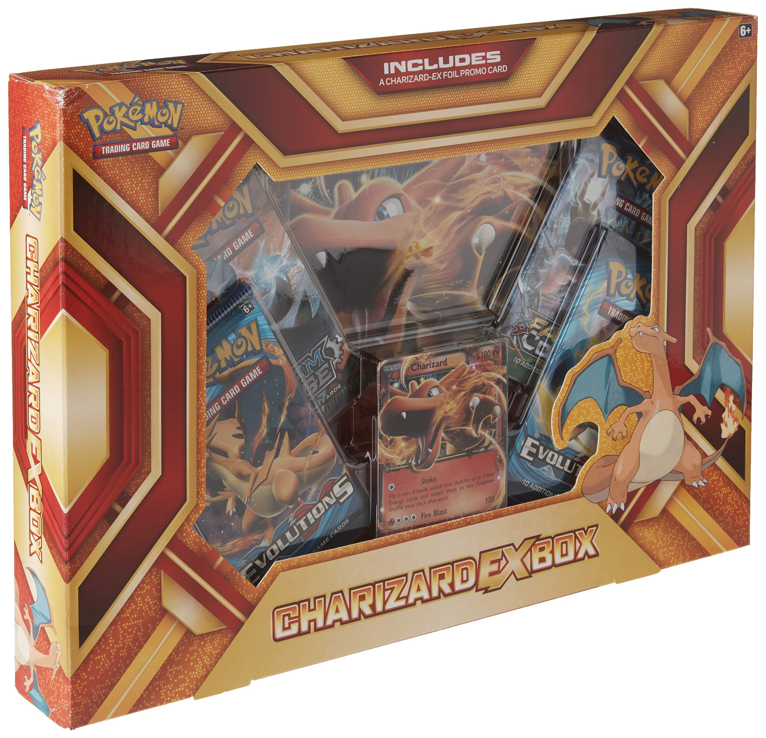 Pokemon TCG Charizard EX Box - Fire Blast Trading Card Game | Multicolor Collectible Cards for Battles & Display