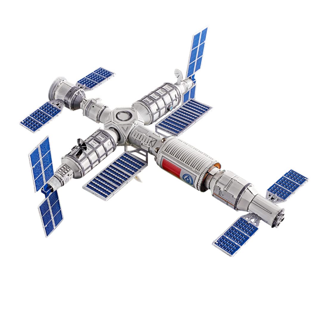 MOCI 3D Metal Puzzle Tiangong Space Station Model - DIY Assembly Building Kit, Compatible with Lego Ideas NASA Apollo Saturn V 92176 - 101pcs Collectible STEM Toy & Desk Decor for Adults & Kids - Perfect for Space Enthusiasts, Science Gifts & Office Display
