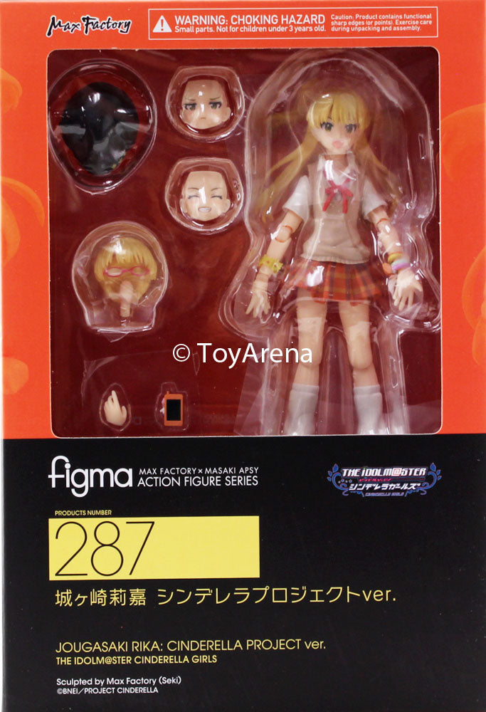Figma #287 Jougasaki Rika: Cinderella Project Ver. - The IDOLM@STER Cinderella Girls Anime Figure Collectible - Perfect for Display, Anime Fans & Otaku Collections