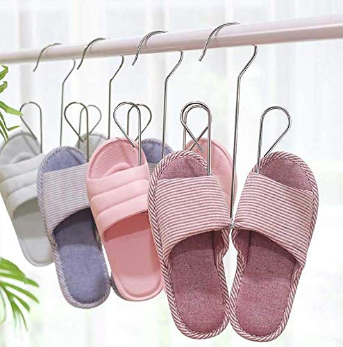 5 Pack Stainless Steel Shoe Hangers - Double Hook Drying Rack for Leather Shoes, Boots & Sneakers | Space-Saving Closet Organizer for Dehumidifying & Air Drying | Perfect for Small Spaces, Laundry Rooms & Entryway Storage