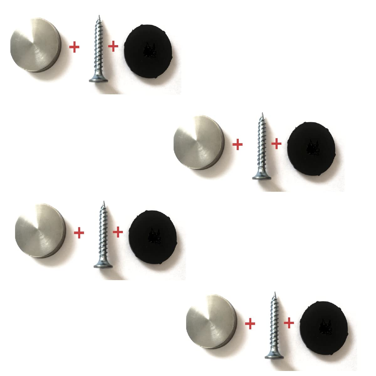 4PCS Stainless Steel Mirror Screws - 22mm Brushed Silver Decorative Cap Nails with Protruding Colloidal Particles for Signage, Advertising & Home Décor - Perfect for Retail Displays, Wall Mirrors & DIY Projects