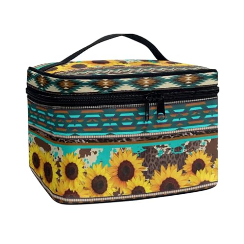 Western Aztec Ethnic Sunflower Brown