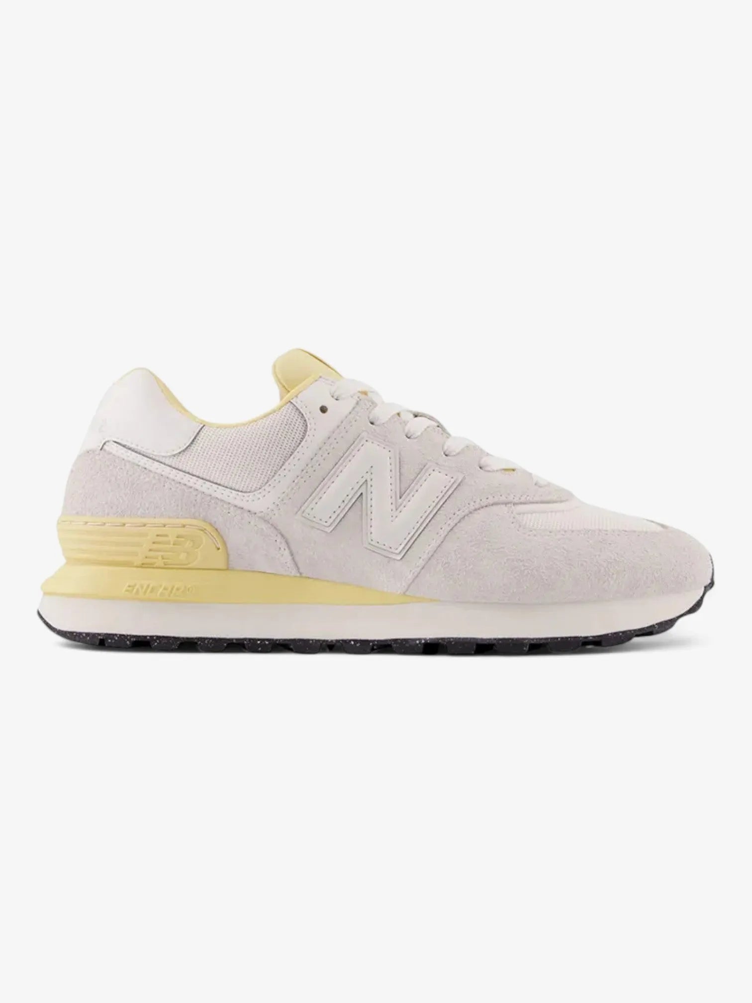 New Balance 574 Legacy Sneakers for Men & Women - White & Yellow Running Shoes for Walking, Gym & Casual Wear | Comfortable Athletic Shoes for Daily Use