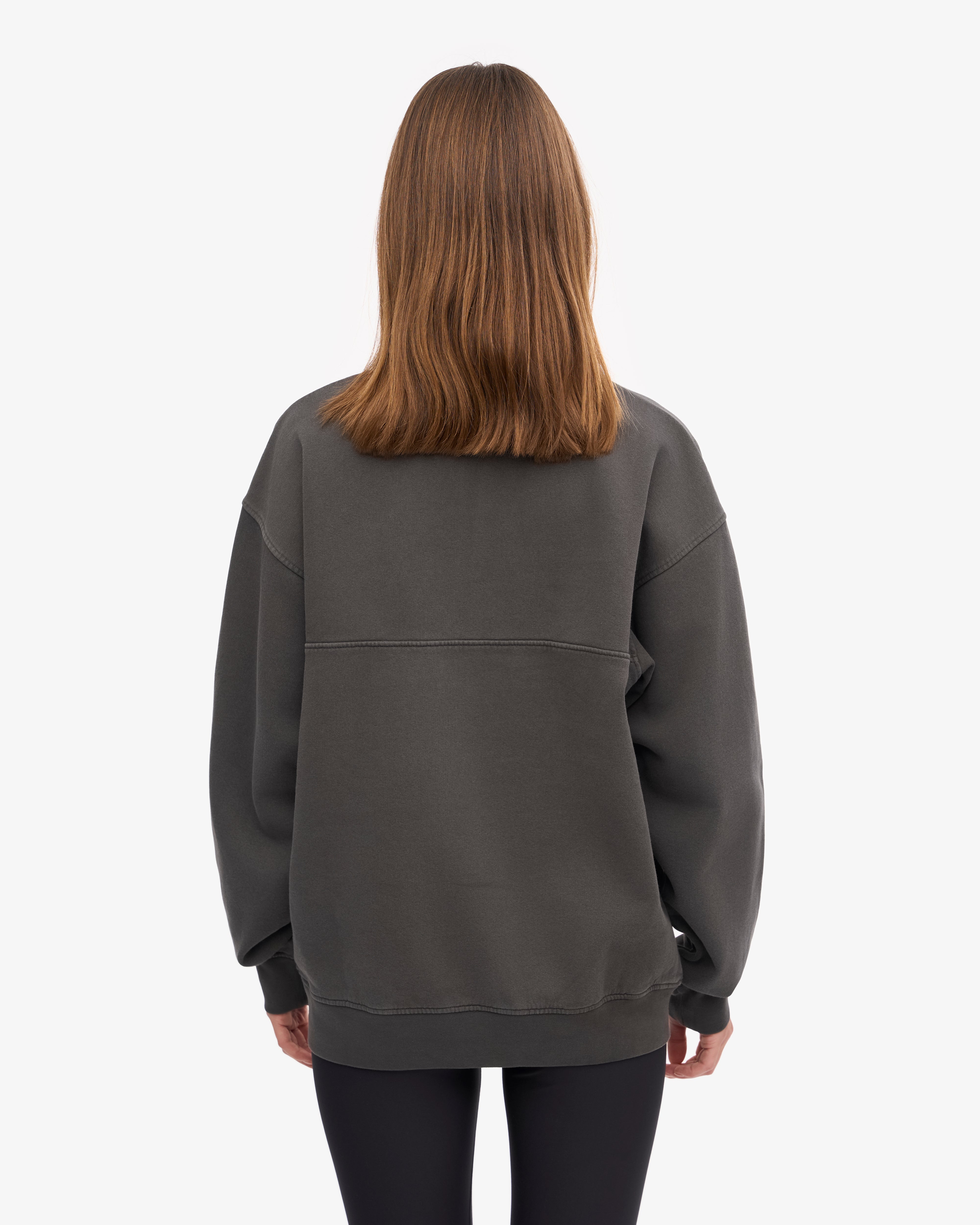 Organic Cotton Quarter Zip Sweatshirt for Men & Women | Lava Grey | Eco-Friendly Casual Wear for Outdoor Activities & Lounge