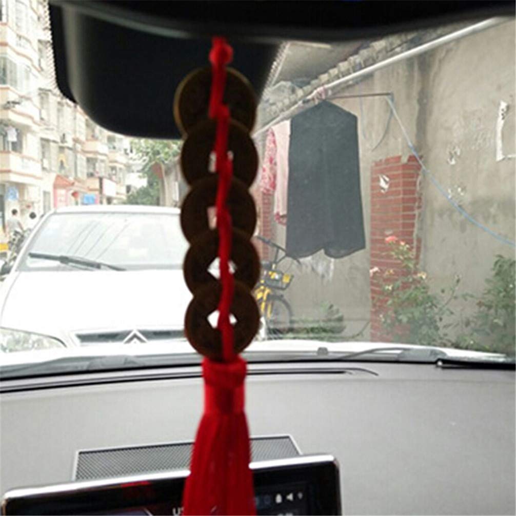 Chinese Red Endless Knot Feng Shui Coins for Wealth & Success - Lucky Charm for Home, Office Decor & Prosperity Gifts