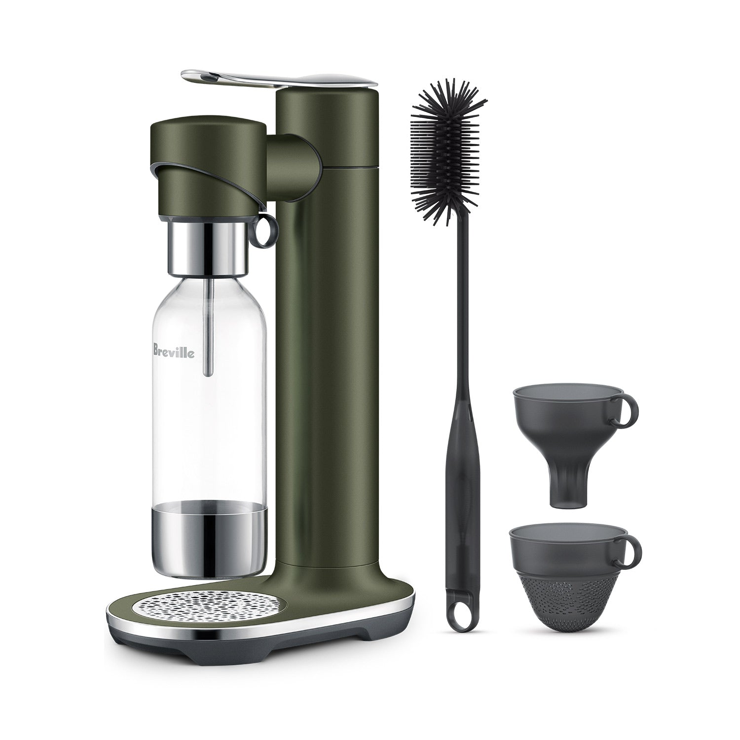 Breville the Infizz Fusion Sparkling Water Maker - Carbonated Drink Machine for Homemade Soda, Seltzer & Sparkling Water (Olive Tapenade) | Perfect for Parties, Home Bars & Healthy Hydration