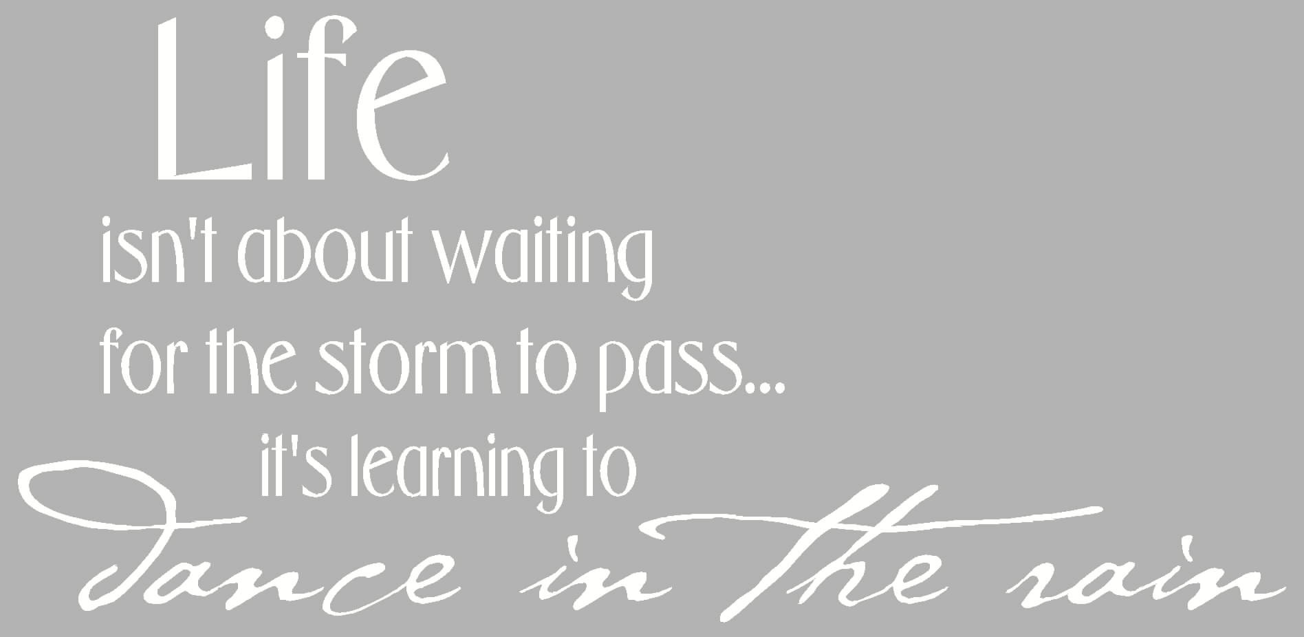 WDPM1313 Life Vinyl Wall Decal Quote - 23x11 White - Inspirational Home & Office Wall Art for Living Room, Bedroom, or Workspace