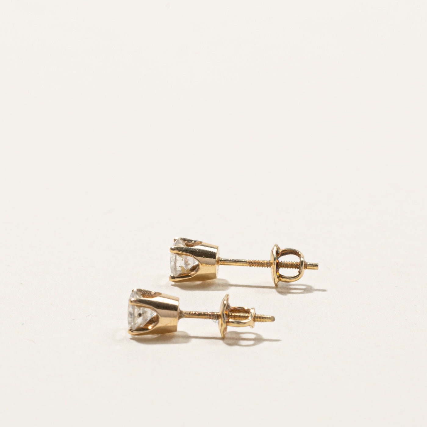 0.54ctw Diamond Stud Earrings for Women - Round Cut 14K White Gold Earrings | Perfect for Weddings, Anniversaries & Everyday Elegance