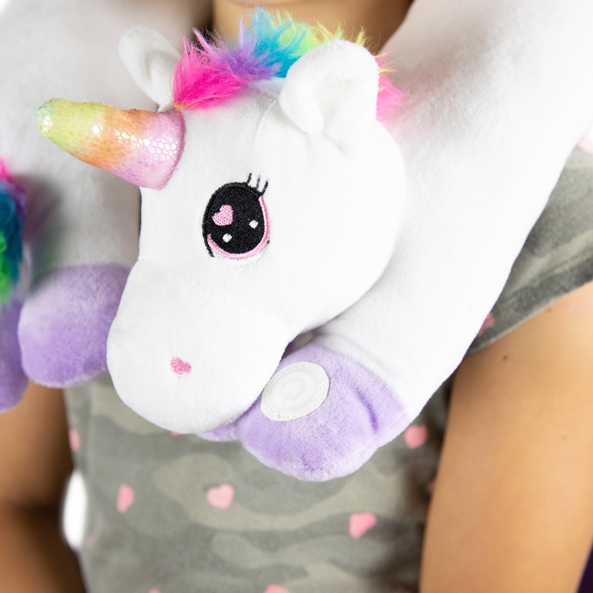 Bouncyband Unicorn Sensory Vibrating Neck Pillow for Kids - Soft Plush Calming Massage Cushion for Anxiety Relief, ADHD & Autism Comfort - Perfect for Travel, Home & Classroom Use