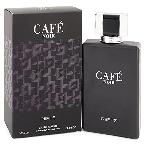 Riiffs Caf Noire Eau De Parfum Spray for Men - 3.4 oz Cologne with Rich Coffee & Spicy Notes | Long-Lasting Fragrance for Date Night, Office & Special Occasions