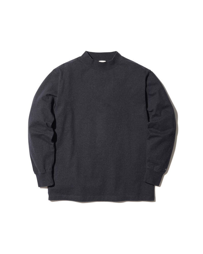 Eco-Friendly Recycled Cotton Mock Neck Long Sleeve T-Shirt for Men & Women - Sustainable Casual Wear for Everyday Comfort