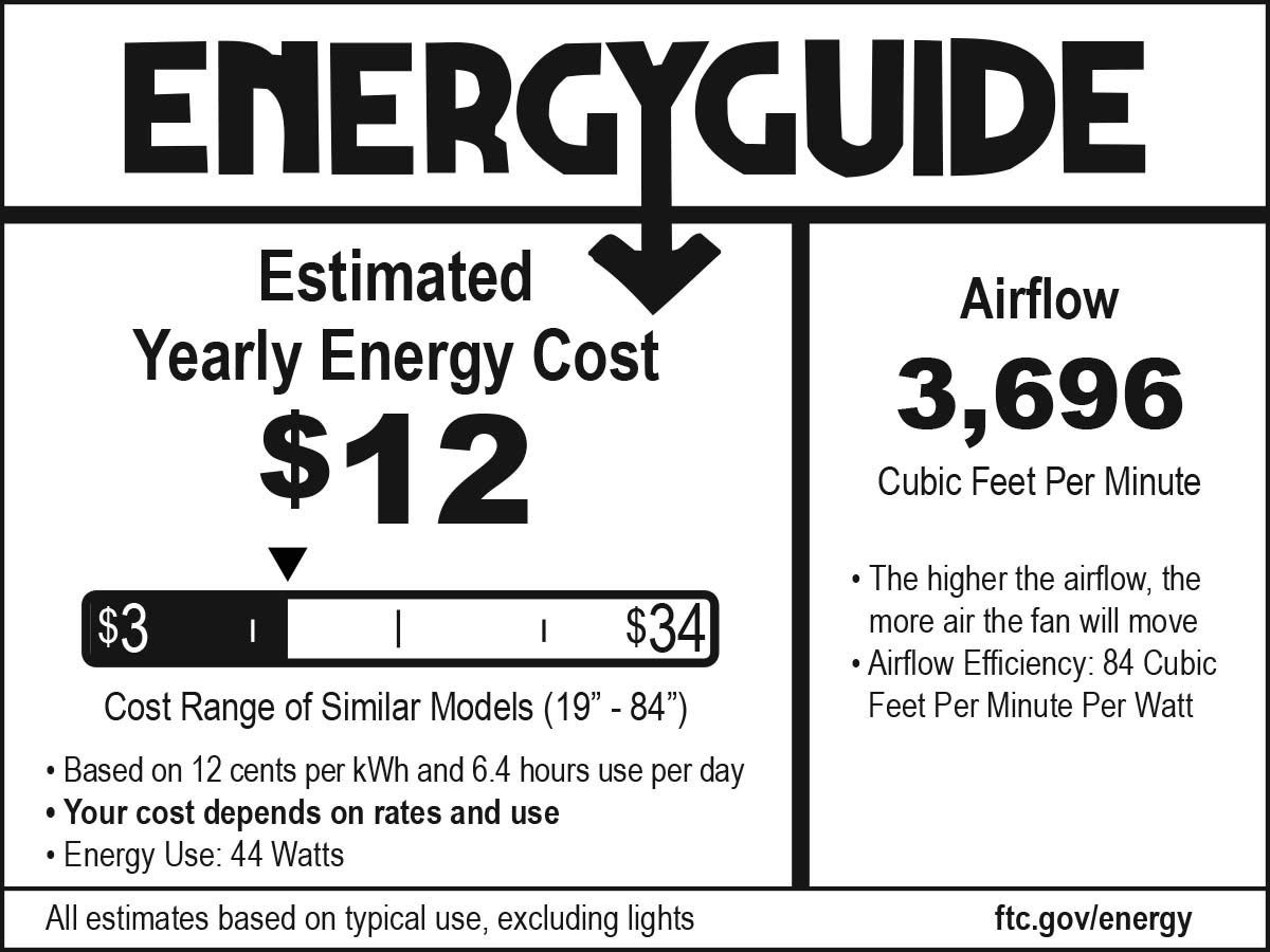 Minka-Aire F695-WH 52 Inch Energy Star Certified Ceiling Fan in Kafe White - Perfect for Living Room, Bedroom & Outdoor Spaces