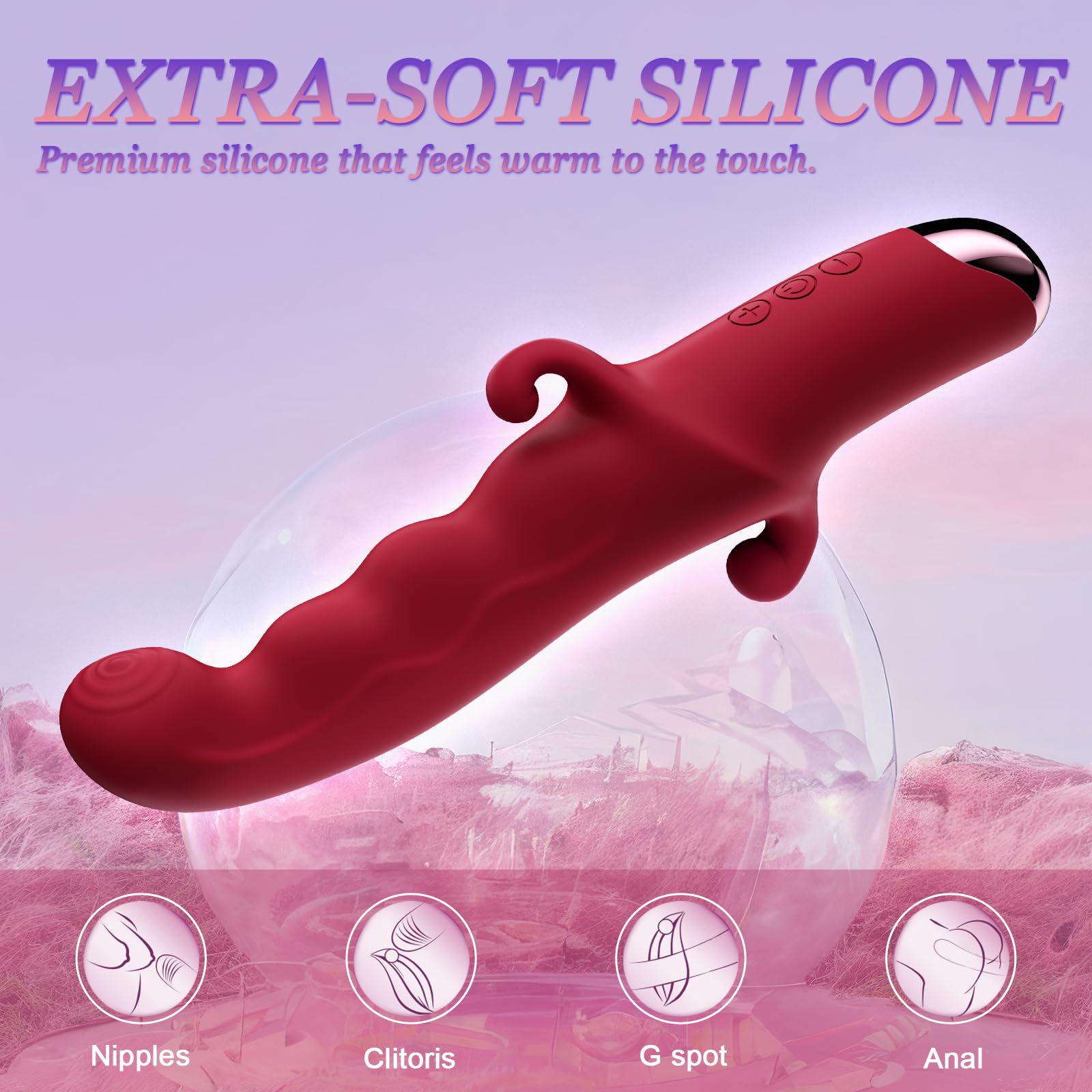 G Spot Rabbit Vibrator - 3-in-1 Rechargeable Adult Sex Toy for Women & Couples, Waterproof Realistic Dildo with 10 Vibration Modes for Clitoral, Vaginal & Anal Stimulation - Perfect for Solo Play & Romantic Nights