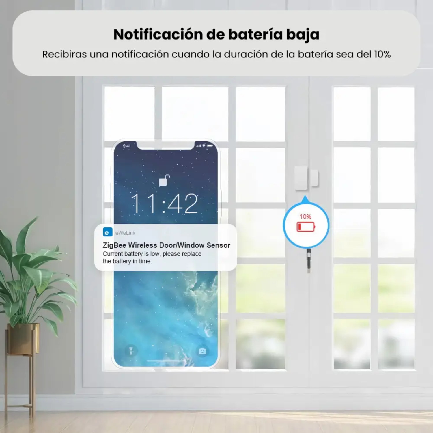 Sonoff SNZB-04 Zigbee Door & Window Sensor - Smart Home Security for Doors, Windows, and Cabinets | Compatible with Alexa, Google Home & SmartThings