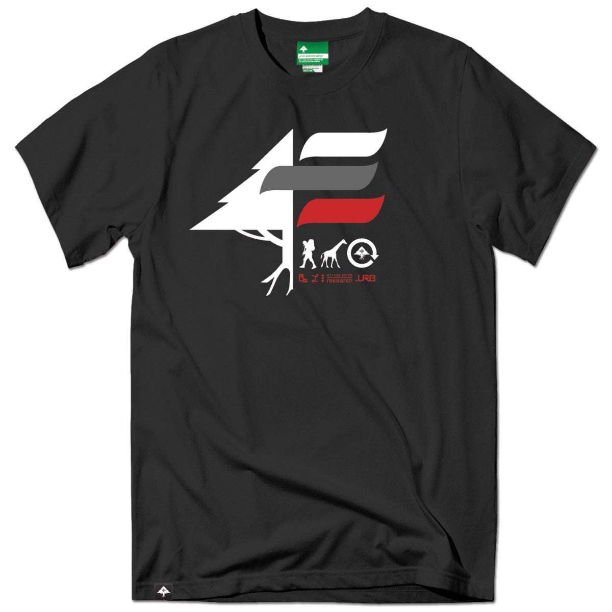 LRG Timber Flag Graphic T-Shirt for Men - Black Cotton Tee - Casual Streetwear & Everyday Wear