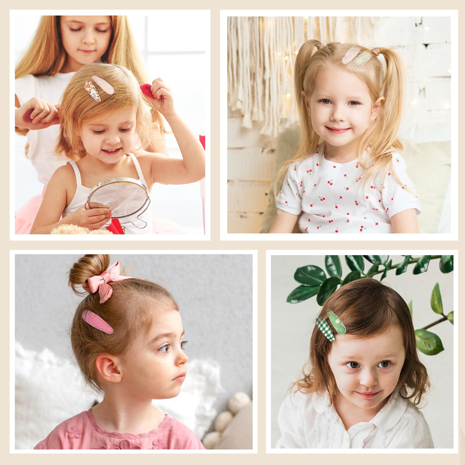40pcs Non-Slip Baby Hair Clips for Girls & Toddlers - Floral Snap Barrettes for Fine Hair (2.2 Inch, 40 Count) | Cute Hair Accessories for Infants & Kids | Perfect for Daily Use, Parties & Photo Shoots