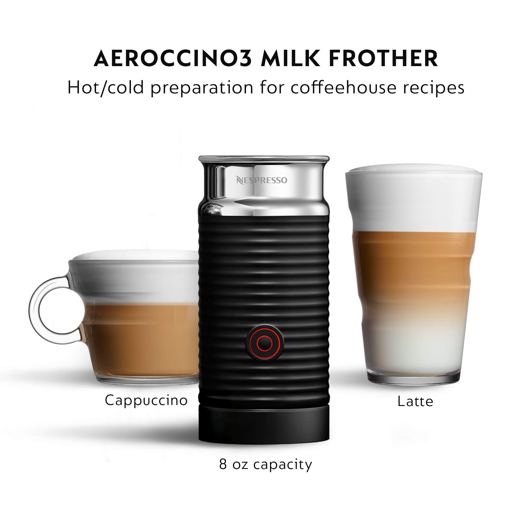 De'Longhi Nespresso Vertuo Next Coffee & Espresso Machine with Aeroccino Milk Frother - White | Single-Serve Pod Brewer for Home & Office Use