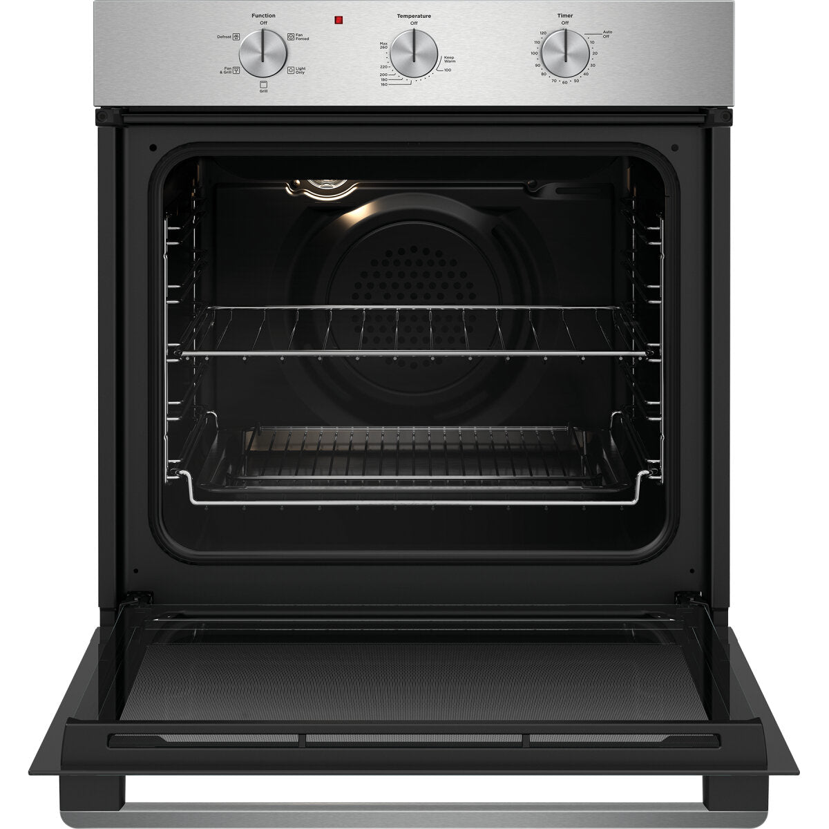 Westinghouse 60cm Stainless Steel Multi Function Oven WVE6314SD - Built-in Electric Oven with Convection, Grill & Timer - Perfect for Baking, Roasting & Broiling in Modern Kitchens