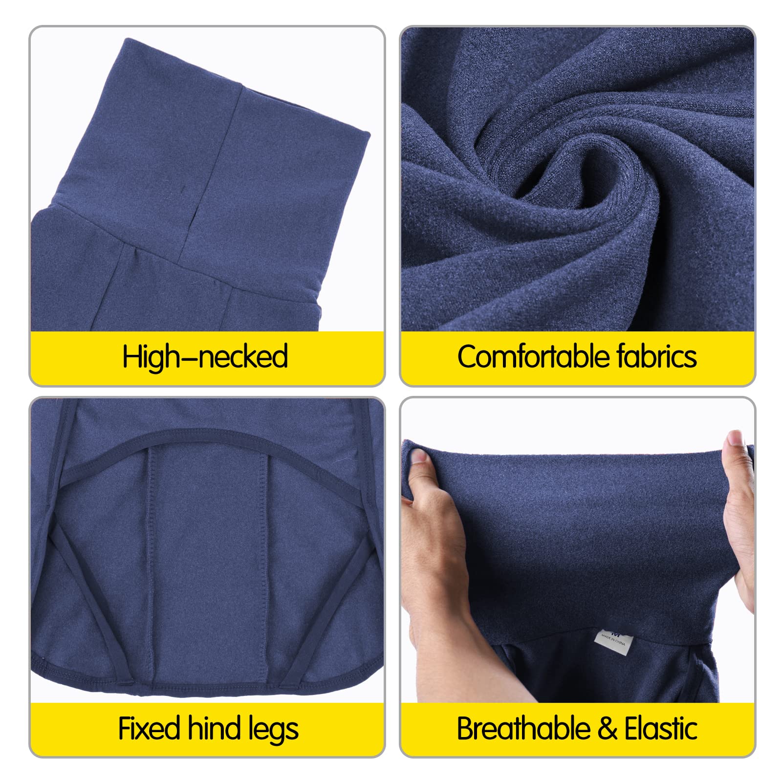 Warm Dog Sweater Pullover - Cold Weather Vest for Small Dogs, Cozy Dog Jacket for Indoor & Outdoor Use (XS, Navy Blue) - Perfect for Winter Walks & Playtime