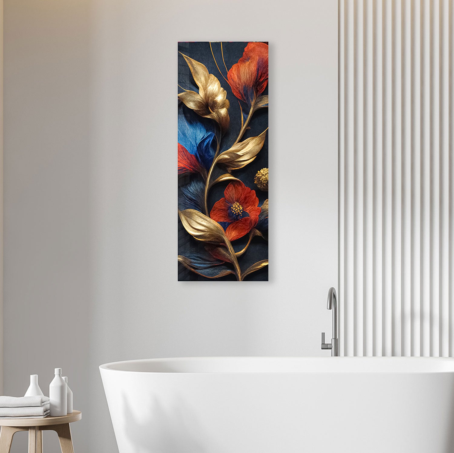 Soft Floral Panoramic Print - Elegant Home Decor for Living Room & Bedroom | Perfect for Wall Art, Curtains & Throw Pillows