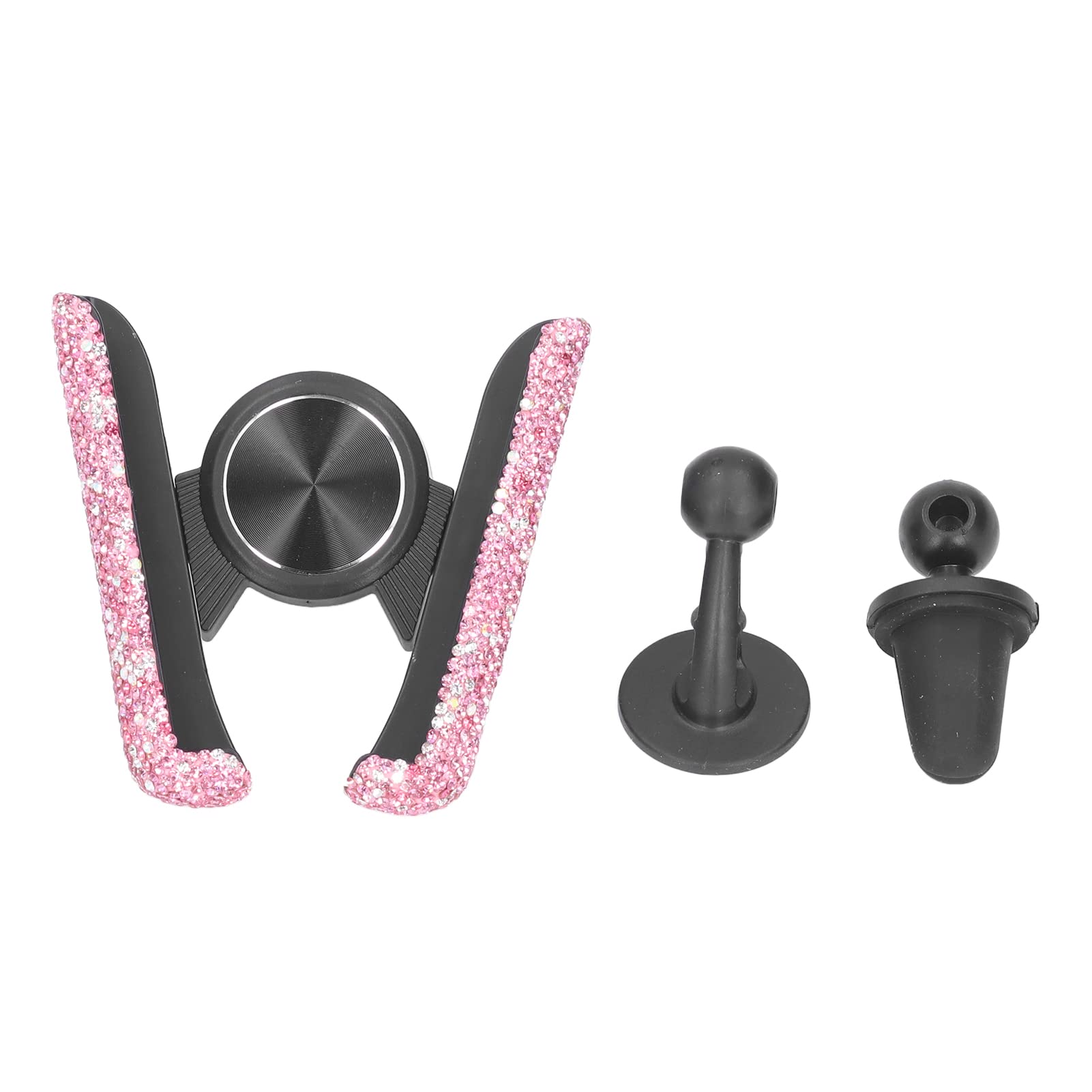 Sparkly Rhinestone Adjustable Car Phone Holder - Universal Auto Cell Phone Mount for Women & Girls, Pink Bling Car Accessory (Perfect for Commuting, Road Trips & Hands-Free Driving)