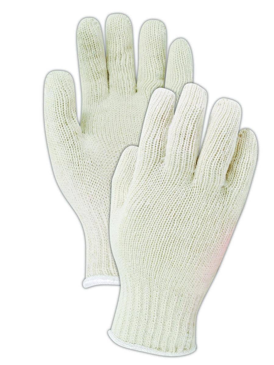 MAGID KnitMaster T1932 Seamless 7 Gauge Cotton/Polyester Knit Gloves - 300 Pairs, Size 9/L, Natural - Durable Work Gloves for Construction, Warehouse & Industrial Use