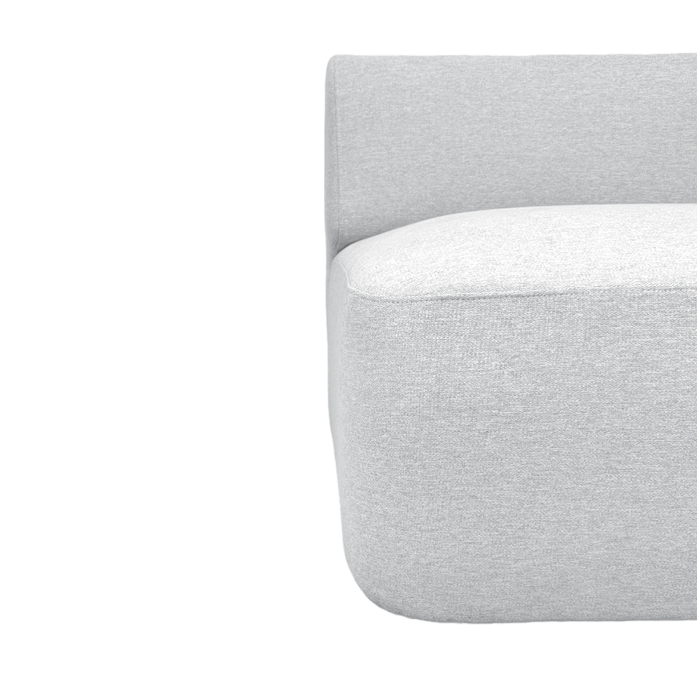 Pebble Armless Sectional Chair - Modern Comfort & EcoClean Fabric - Perfect for Living Room, Office, or Lounge Areas