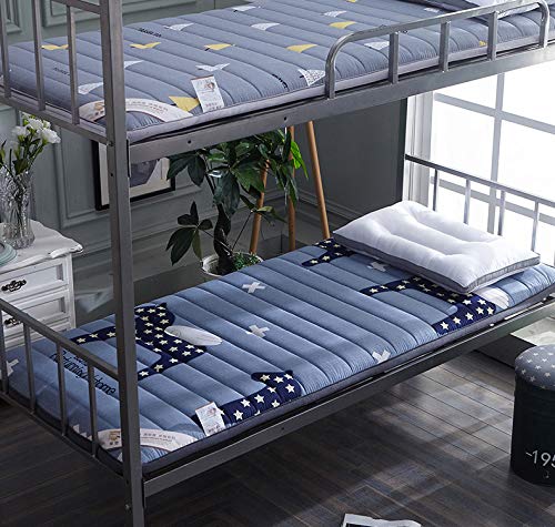 WJXBoos Extra Thick Cotton Tatami Mattress - Breathable, Soft, Non-Slip Mattress Topper for All Seasons | Portable Floor Futon Mat for Sleeping, Lounging & Guest Bedding - Queen Size