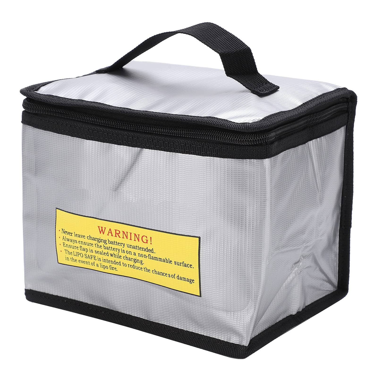 Dilwe Fireproof Lipo Battery Storage Bag 8.5x5.7x6.5 Inch - Flame Retardant Explosion-Proof RC LiPo Safe Pouch for Drone, Airsoft, RC Car Batteries - Portable Charging & Travel Protection Case
