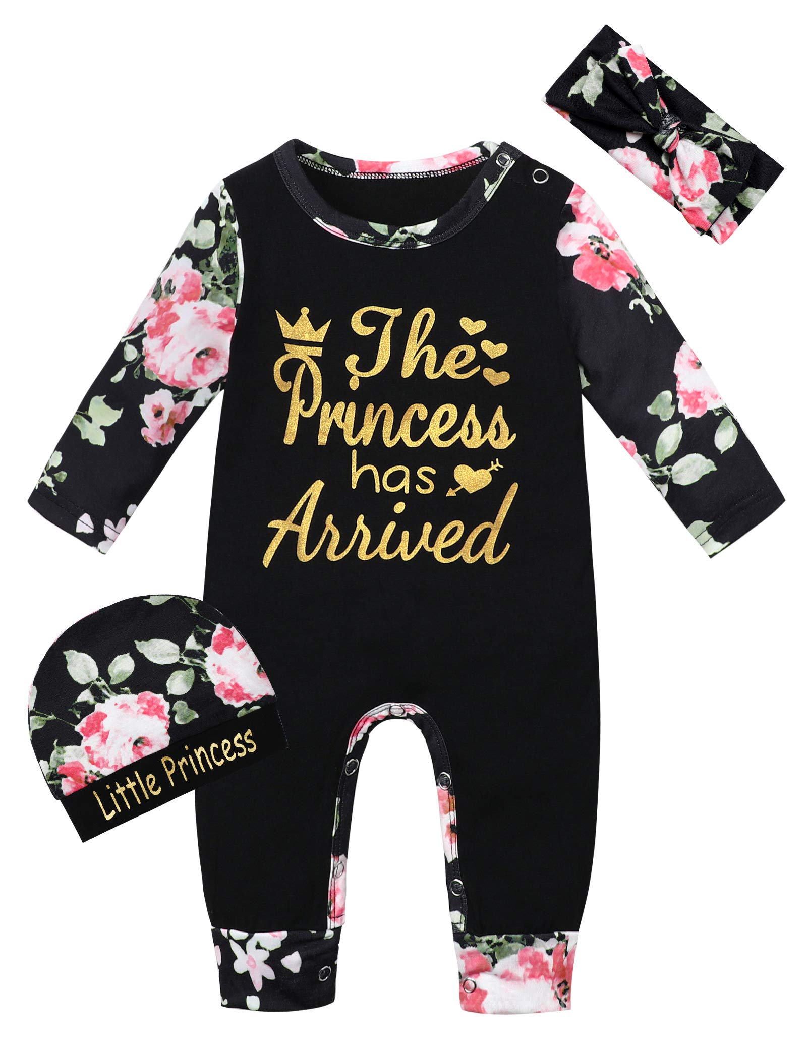 Vonkilizo Newborn Baby Girl Clothes - Soft Cotton Romper Onesie Outfit | Cute Infant Jumpsuits for 0-24 Months | Perfect for Photoshoots, Playdates & Special Occasions