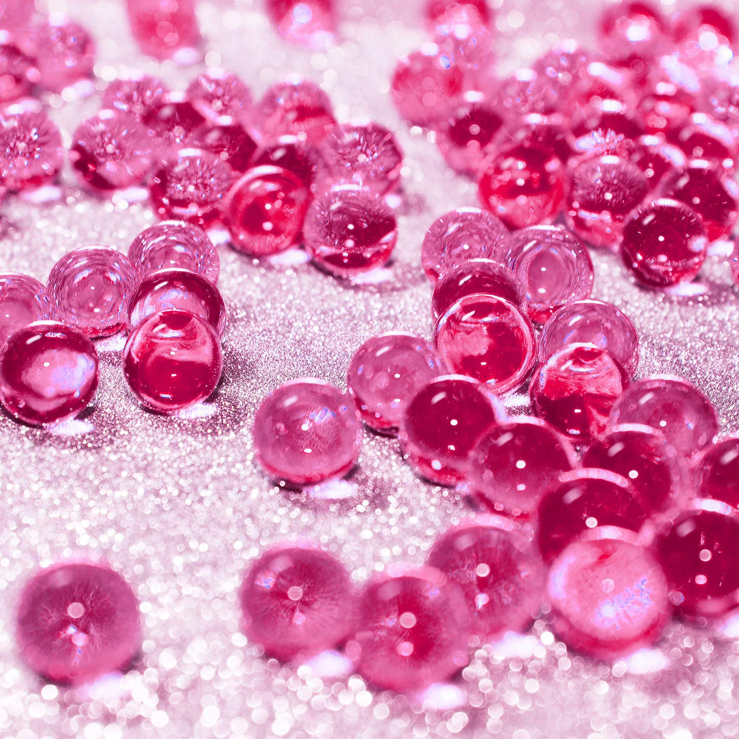 Hicarer 10000-Piece Rose Red Vase Filler Beads - Water Gel Beads & Growing Crystal Pearls for Wedding Centerpieces, Home Decor, Floral Arrangements, and DIY Crafts - Perfect for Parties, Events, and Tabletop Displays
