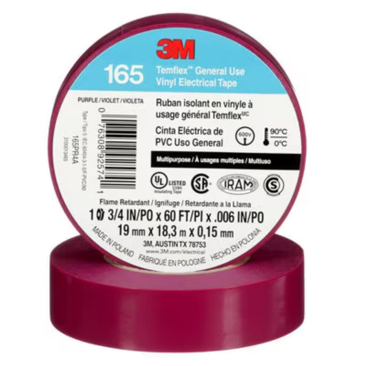 3M Vinyl Electrical Tape - High Voltage Insulation Tape for Wiring, Repairs & DIY Projects - Ideal for Home, Office & Automotive Use