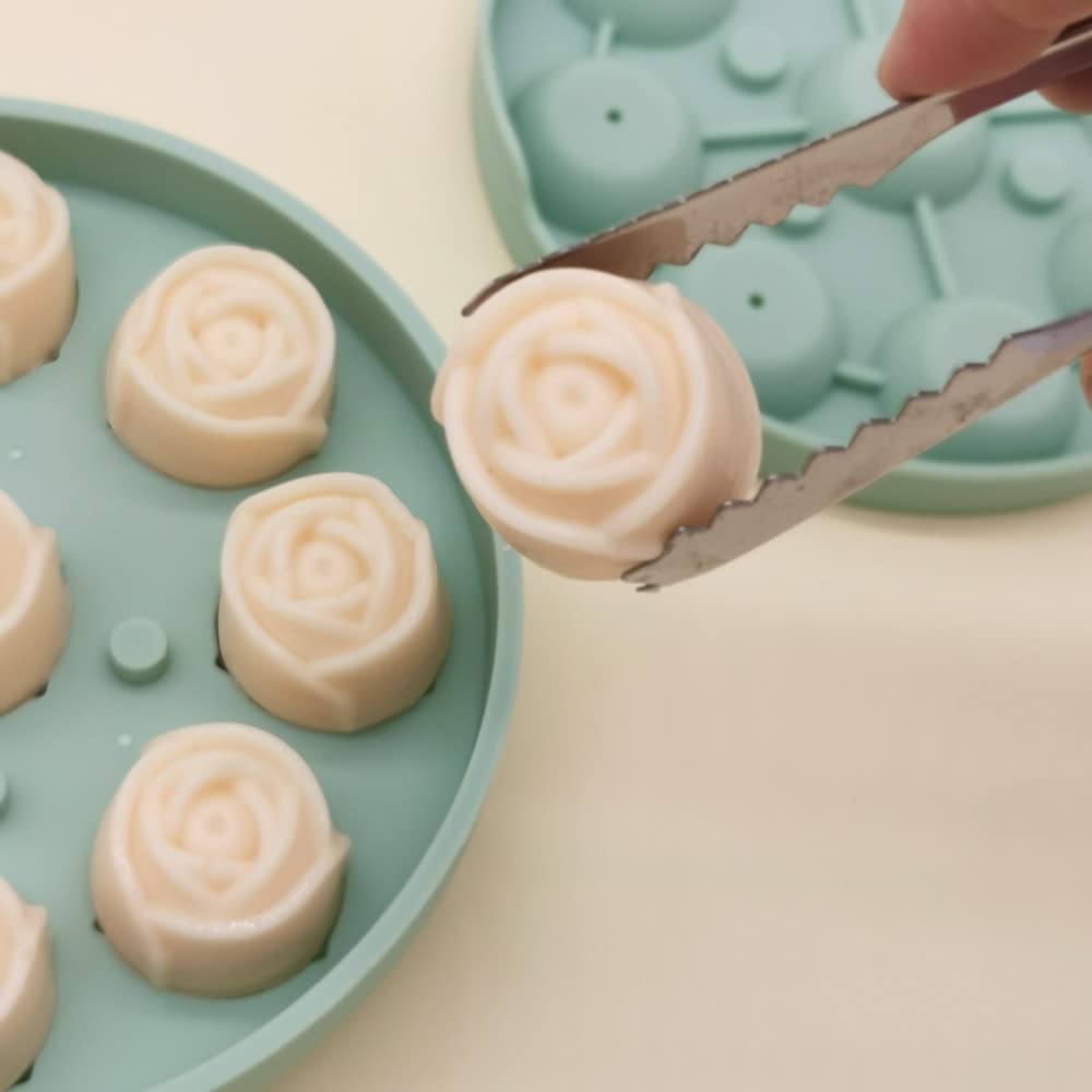 Premium Silicone Rose Ice Mold Tray - Elegant Flower Ice Cubes for Cocktails, Mimosas, Whiskey & Beverages - Perfect for Romantic Dates, Parties & Home Bars - BPA-Free Freezer Safe
