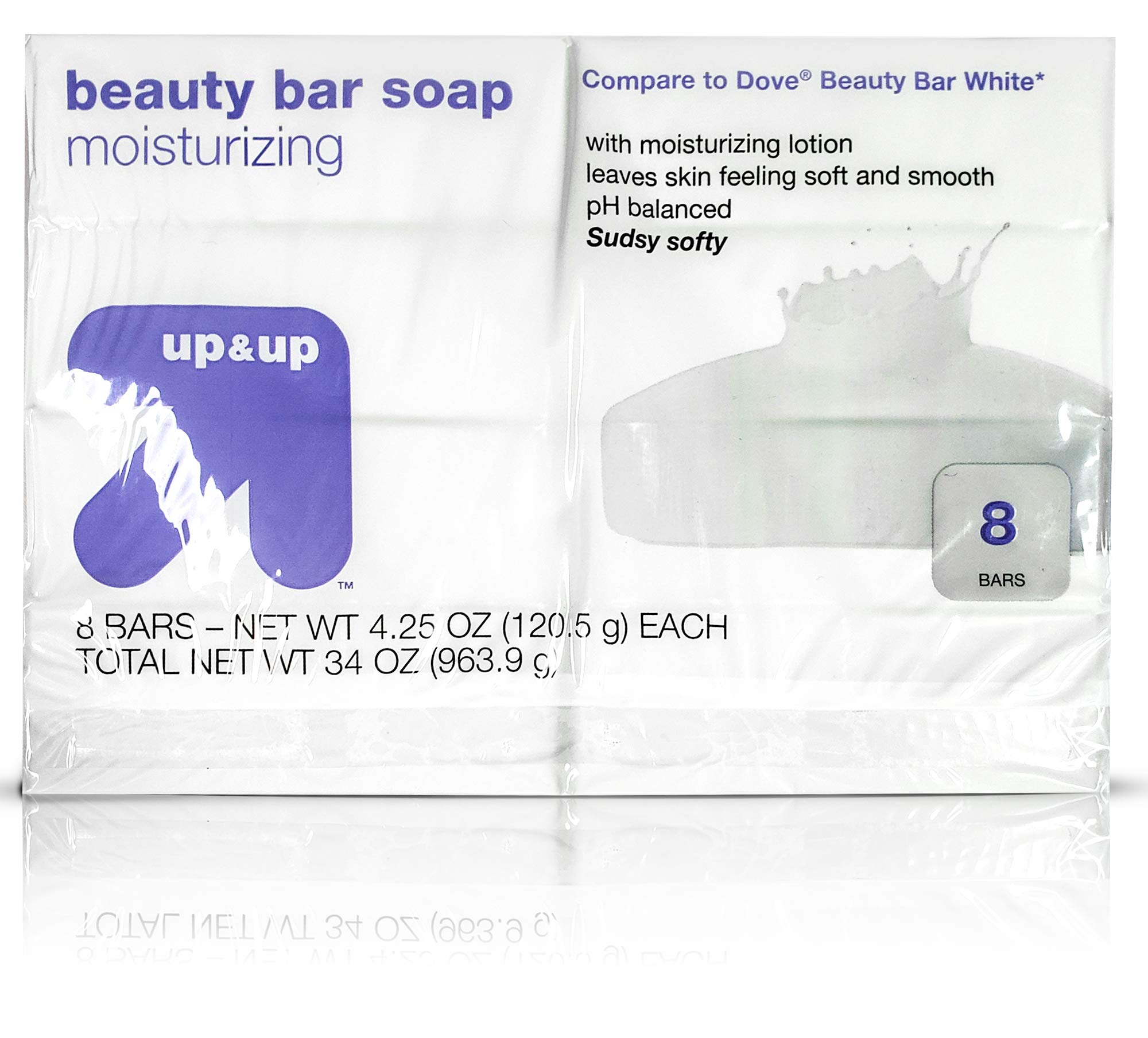 Up & Up Moisturizing Bar Soap - 8 Pack Antibacterial White Soap for Gentle Skin Cleansing | Perfect for Daily Shower, Hand Washing & Travel