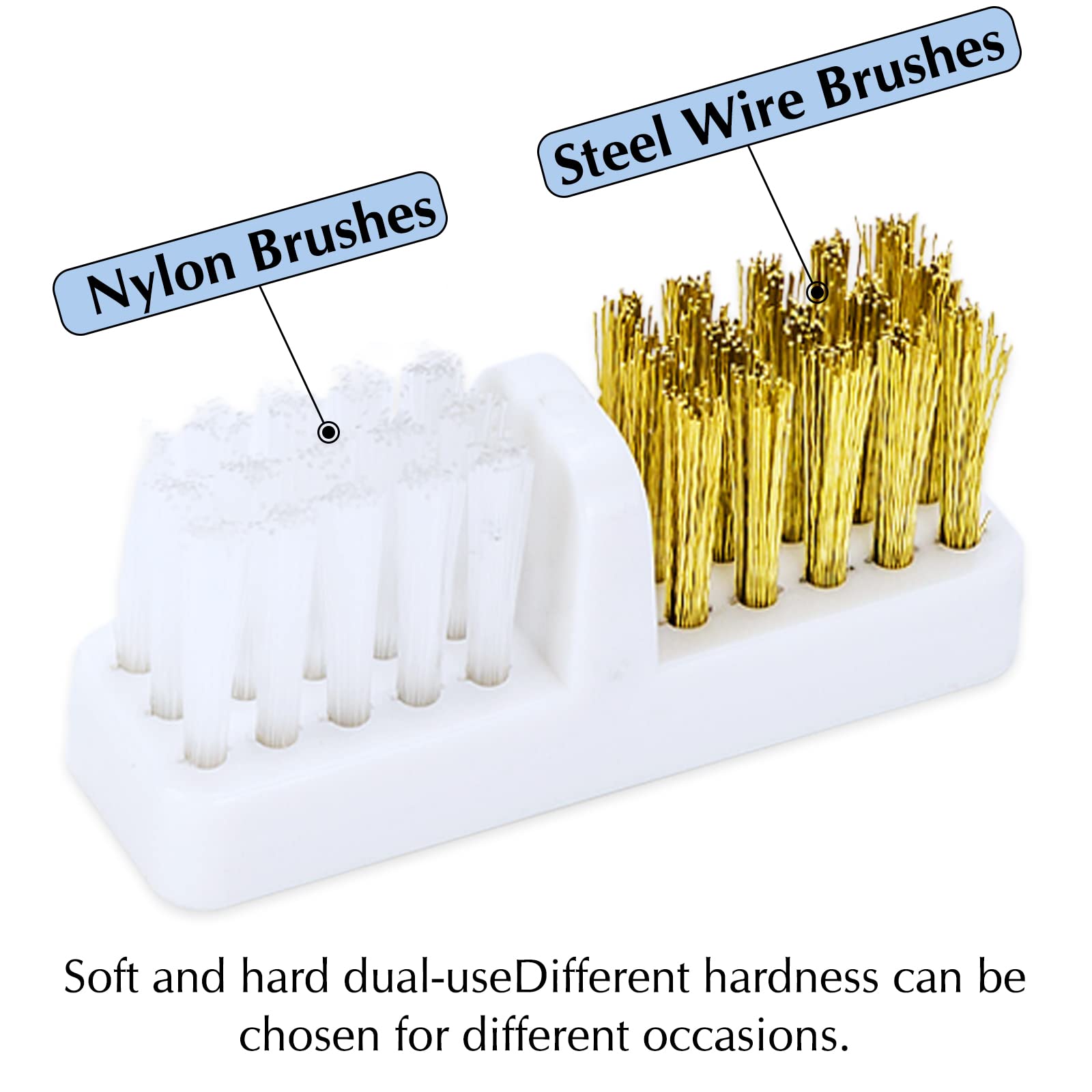 Professional Nail Drill Bits & Cuticle Cleaner Kit - Steel & Nylon Brush for Home & Salon Use
