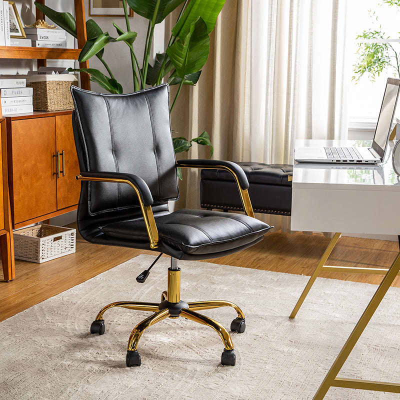 Stylish Michele Vegan Leather Task Accent Chair - Modern Office & Living Room Furniture for Home & Workspace
